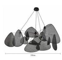 Lustre Créatif en Rotin Bambou Osier Design Handmade | Marco Lucetti Noir Dia-150cm / Lumière froide