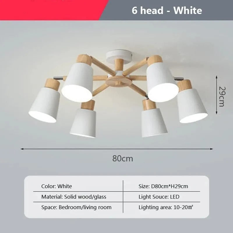 Lustre créatif journal: plafonnier  pour un salon moderne | Marco Lucetti 6 têtes blanches / Blanc chaud