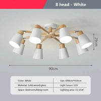 Lustre créatif journal: plafonnier  pour un salon moderne | Marco Lucetti 8 têtes blanches / Blanc chaud