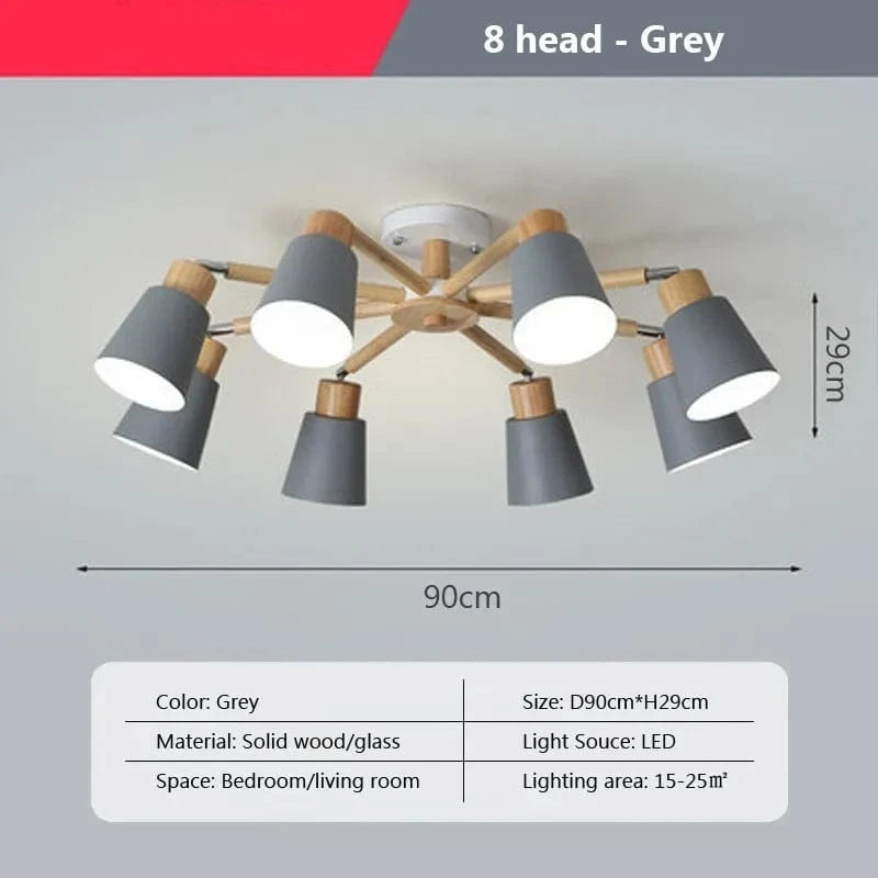 Lustre créatif journal: plafonnier  pour un salon moderne | Marco Lucetti 8 têtes gris / Blanc chaud