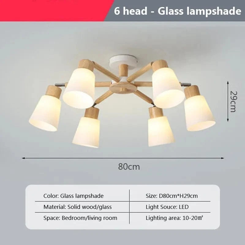 Lustre créatif journal: plafonnier  pour un salon moderne | Marco Lucetti Abat-jour en verre à 6 têtes / Blanc chaud