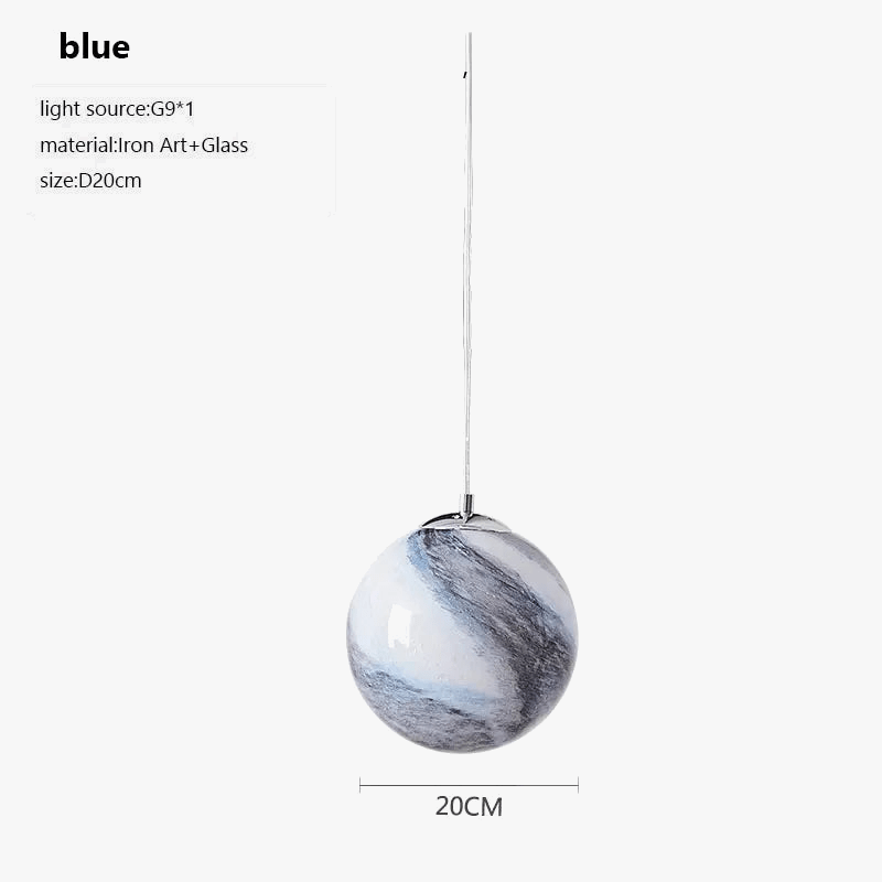 Lustre Créatif LED Boule de Verre pour Chambre d'Enfants - Design Enfance Brillante | Marco Lucetti