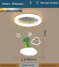 Lustre Créatives pour Chambre d'Enfants Dinosaure Rose et Vert - Fille et Garçon | Marco Lucetti Gradation RC 1