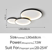 Lustre Crème de Luxe | Marco Lucetti A Noir L90x68cm 72W / Blanc chaud