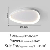 Lustre Crème de Luxe | Marco Lucetti B Blanc D50x5cm 24W / Blanc chaud