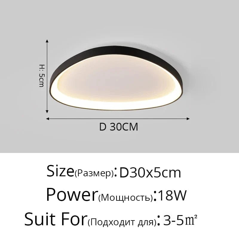 Lustre Crème de Luxe | Marco Lucetti B Noir D30x5cm 18W / Blanc chaud