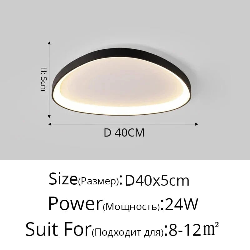 Lustre Crème de Luxe | Marco Lucetti B Noir D40x5cm 24W / Blanc chaud