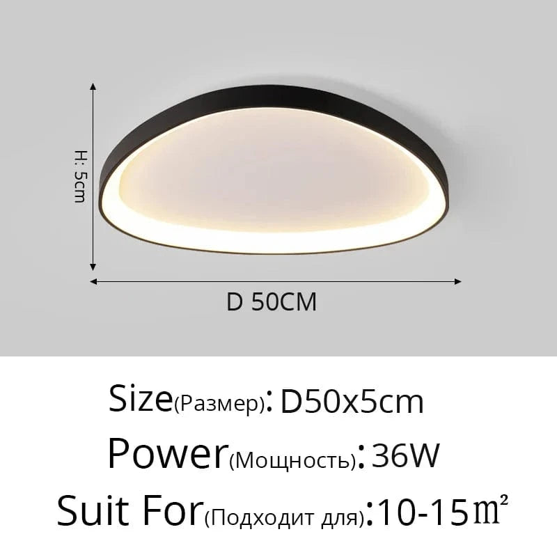 Lustre Crème de Luxe | Marco Lucetti B Noir D50x5cm 36W / Blanc chaud