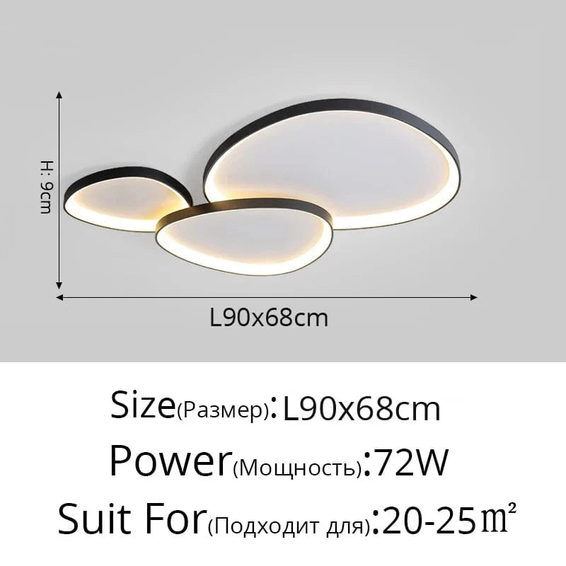 Lustre Crème de Luxe | Marco Lucetti B Noir L90x68cm 72W / Blanc chaud