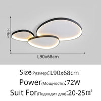 Lustre Crème de Luxe | Marco Lucetti B Noir L90x68cm 72W / Blanc chaud