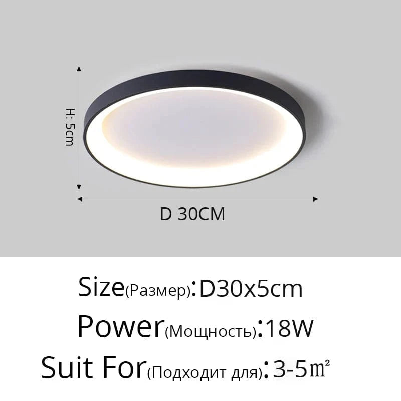 Lustre Crème de Luxe | Marco Lucetti Un Noir D30x5cm 18W / Blanc chaud