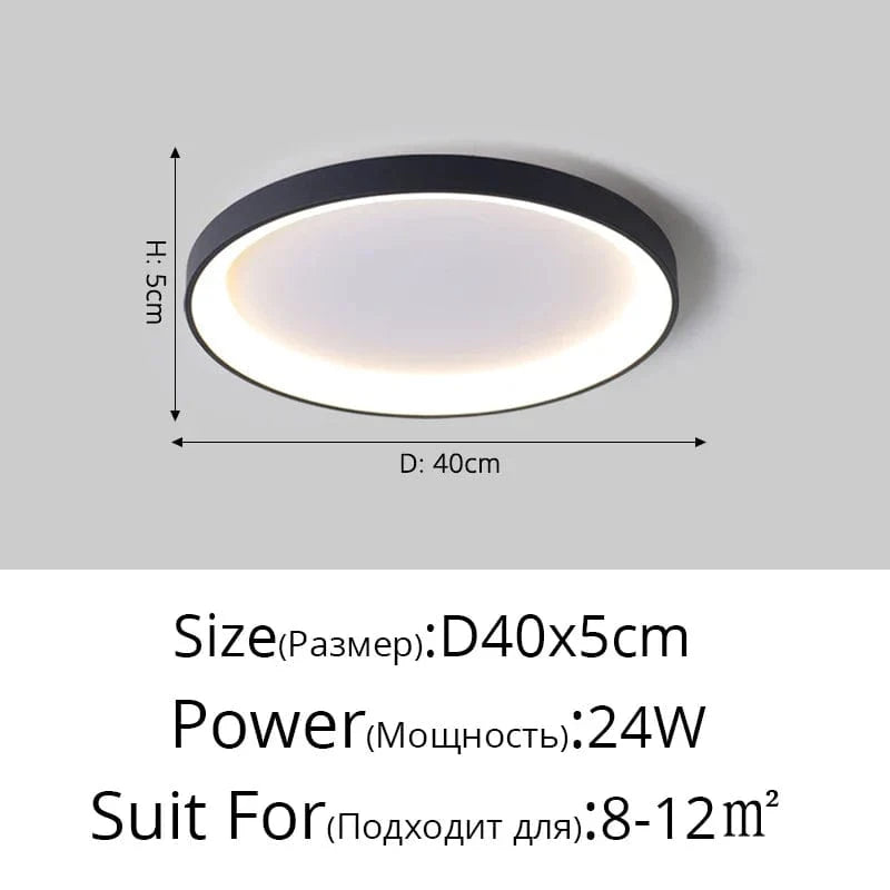 Lustre Crème de Luxe | Marco Lucetti Un Noir D40x5cm 24W / Blanc chaud