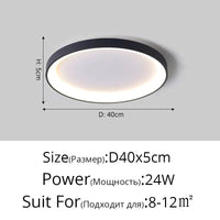 Lustre Crème de Luxe | Marco Lucetti Un Noir D40x5cm 24W / Blanc chaud