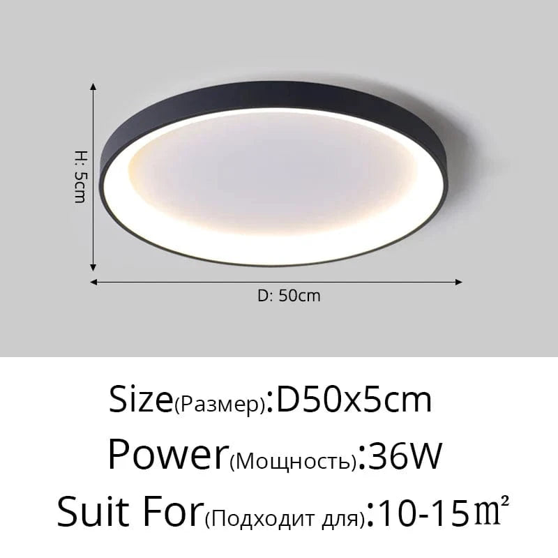 Lustre Crème de Luxe | Marco Lucetti Un Noir D50x5cm 36W / Blanc chaud