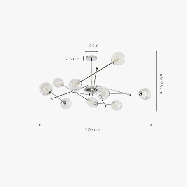 Lustre Cristal Moderne Transparent. | Marco Lucetti