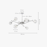 Lustre Cristal Moderne Transparent. | Marco Lucetti