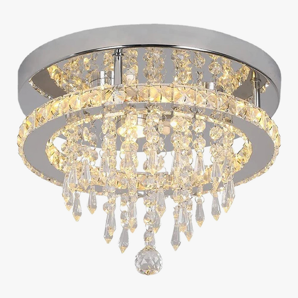 Lustre Moderne en Cristal pour Plafond