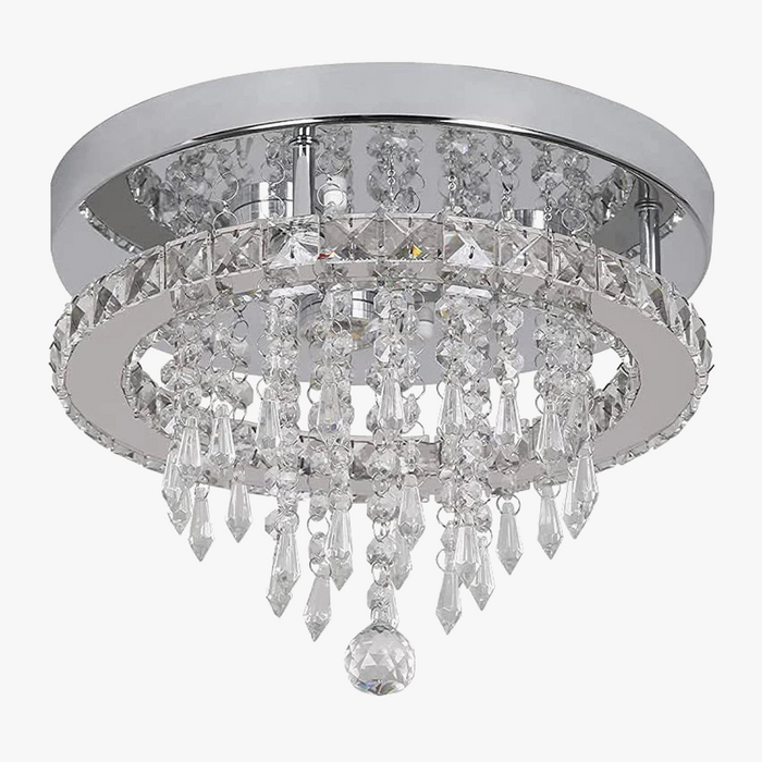 Lustre Moderne en Cristal pour Plafond