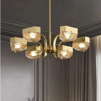 Lustre Cuivre avec suspension ajustable pour salon | Marco Lucetti