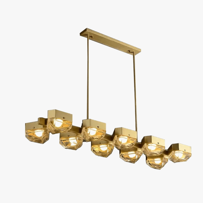 Lustre Cuivre avec suspension ajustable pour salon | Marco Lucetti