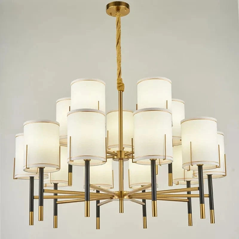 Lustre Cuivre Luxe Américain | Marco Lucetti 6 têtes / Fer