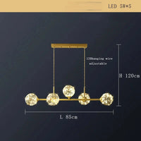 Lustre Cuivre Moderne et Minimaliste avec Étoile LED | Marco Lucetti Salle à manger 5lumière / Dimmable