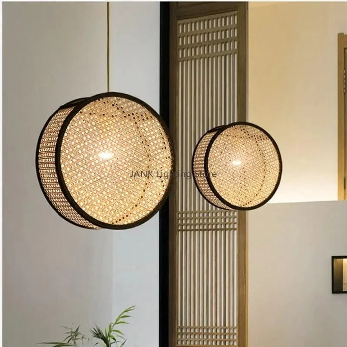 Lustre d'art en Rotin Bambou LED - Élégance Chinoise | Marco Lucetti