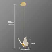 Lustre d'escalier acrylique forme de papillon - Collection Art LED Scintillante | Marco Lucetti 1 lumière / Lumière froide