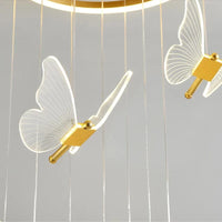 Lustre d'escalier acrylique forme de papillon - Collection Art LED Scintillante | Marco Lucetti