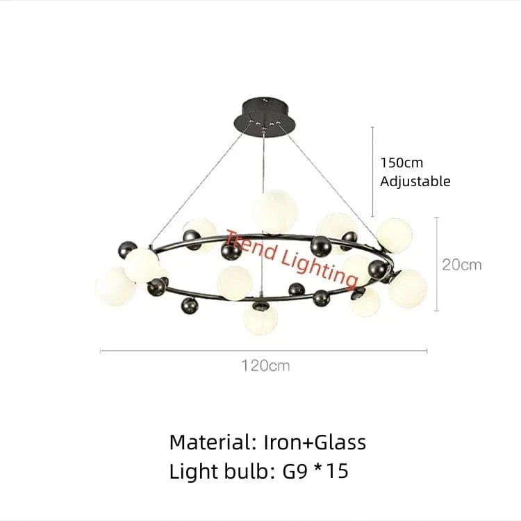 Lustre d'intérieur moderne en métal et verre  & rapide | Marco Lucetti Feux C-15 / Blanc froid