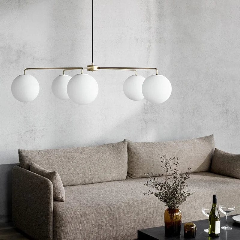 Lustre Danois Doré en Boule de Verre | Marco Lucetti Titre par défaut