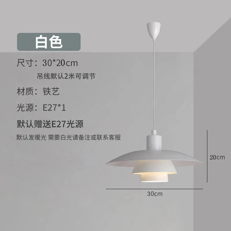 Lustre Danois Soucoupe Volante Créatif pour Café, Restaurant et Magasin | Marco Lucetti Blanc Dia30cm 1 / Blanc chaud