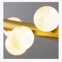 Lustre de bar long et luxueux en marbre véritable - Style post-moderne. | Marco Lucetti