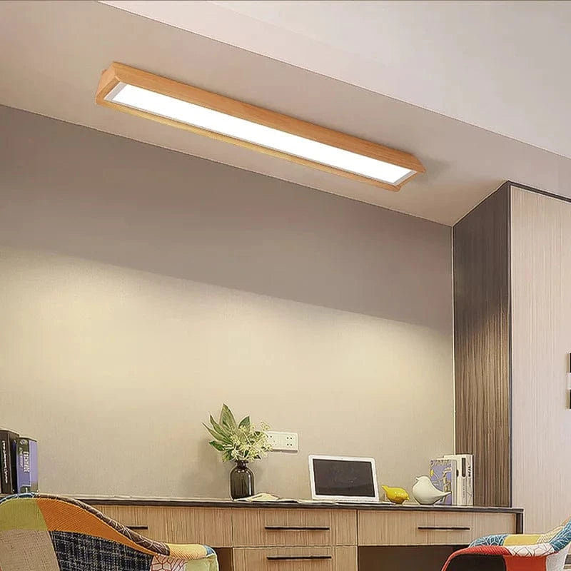 Lustre de bureau en bois brut | Marco Lucetti