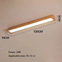 Lustre de bureau en bois brut | Marco Lucetti L 120 cm / Lumière chaude