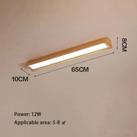 Lustre de bureau en bois brut | Marco Lucetti L 65 cm / Lumière chaude