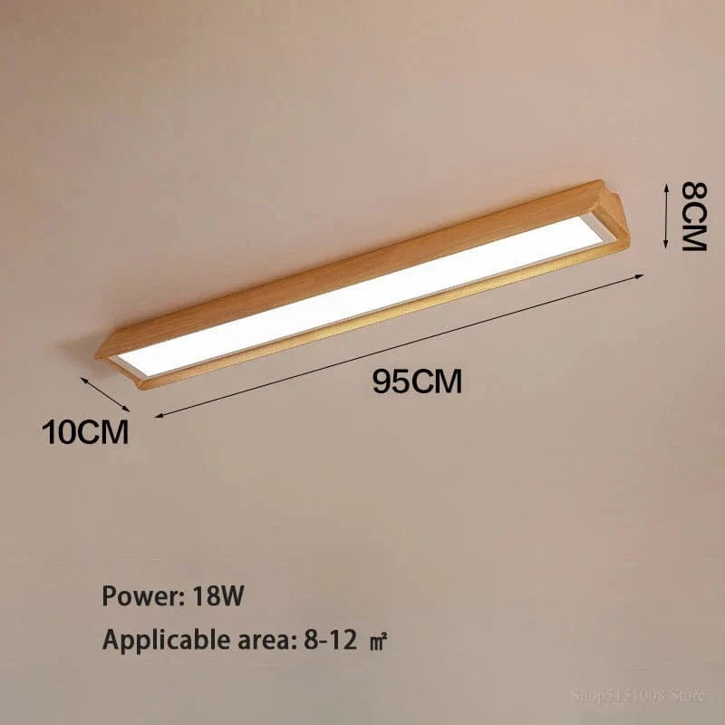 Lustre de bureau en bois brut | Marco Lucetti L 95 cm / Lumière chaude