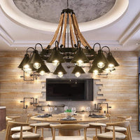 Lustre de café américain Loft en fer forgé rétro - Style industriel Restaurant et Bar Hot Pot Restaurant lustre | Marco Lucetti