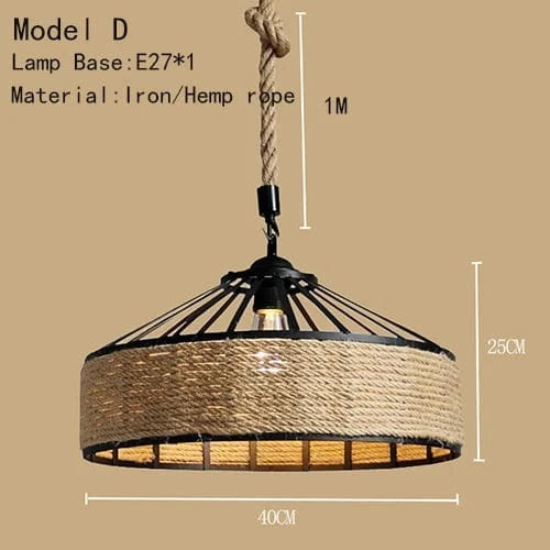 Lustre de café américain Loft en fer forgé rétro - Style industriel Restaurant et Bar Hot Pot Restaurant lustre | Marco Lucetti Modèle D