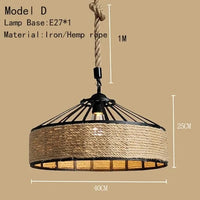 Lustre de café américain Loft en fer forgé rétro - Style industriel Restaurant et Bar Hot Pot Restaurant lustre | Marco Lucetti Modèle D