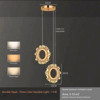 Lustre de chevet de luxe élégant | Marco Lucetti Double en-tête