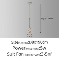 Lustre de chevet de luxe en cristal Tête unique suspendu | Marco Lucetti