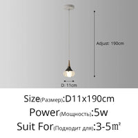 Lustre de chevet de luxe en cristal Tête unique suspendu | Marco Lucetti