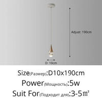 Lustre de chevet de luxe en cristal Tête unique suspendu | Marco Lucetti