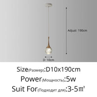 Lustre de chevet de luxe en cristal Tête unique suspendu | Marco Lucetti