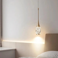 Lustre de chevet de luxe en cristal Tête unique suspendu | Marco Lucetti