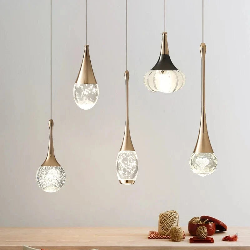 Lustre de chevet de luxe en cristal Tête unique suspendu | Marco Lucetti