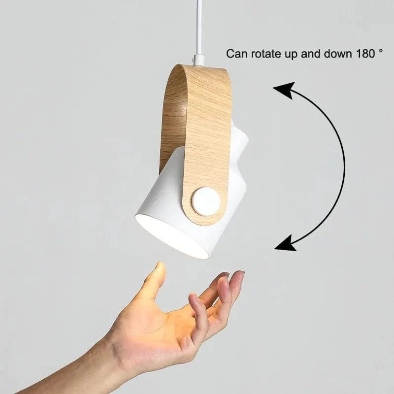 Lustre de chevet japonais en bois - Élégance moderne nordique | Marco Lucetti