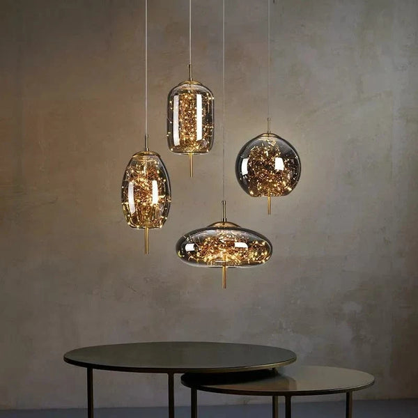 Lustre de chevet rouge en filet nordique pour enfant | Marco Lucetti