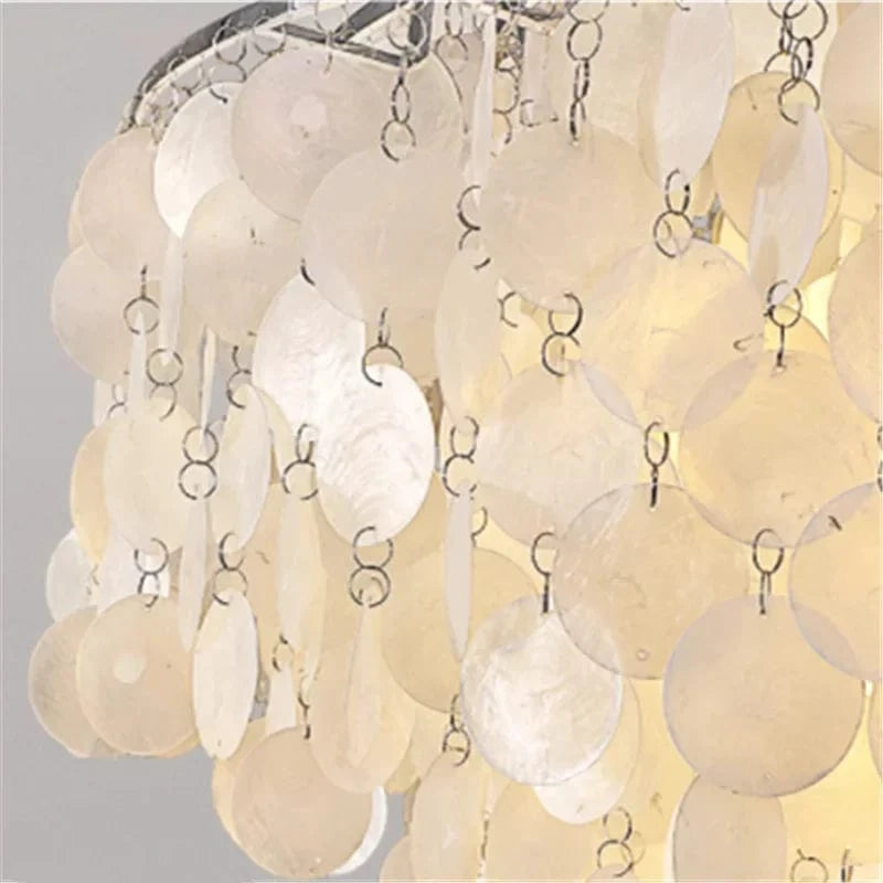 Lustre de coquille de luxe moderne pour luminaires suspendus de salon de Restaurant en or et chrome: éclairage romantique pour la maison | Marco Lucetti